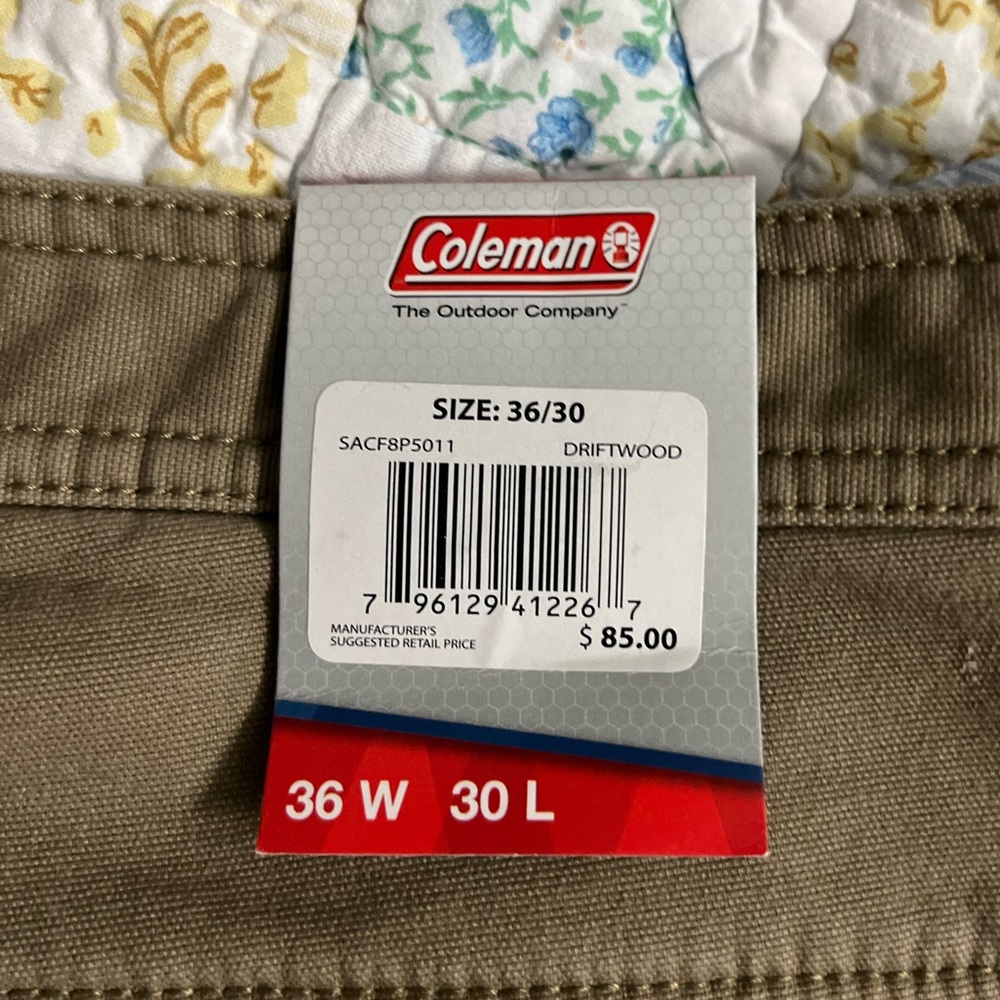 Coleman work pants size 36/30 , Driftwood color NWT